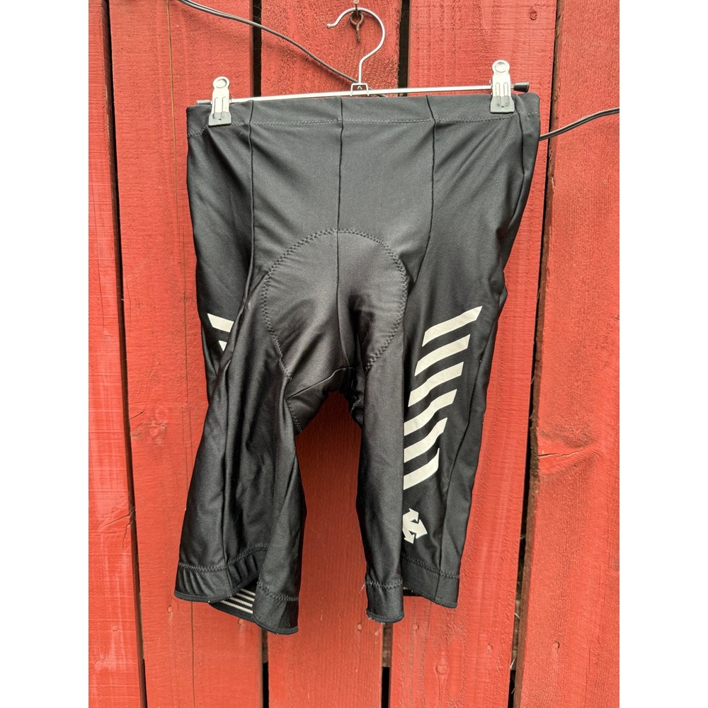 Descente Cycling Knickers Men Large Black Padded Chamois Reflective Bike Shorts